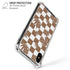 Marijuana Brown Checkered iPhone XS Max Clear Case