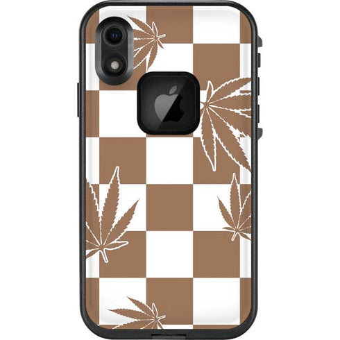 Marijuana Brown Checkered LifeProof Fre iPhone Skin