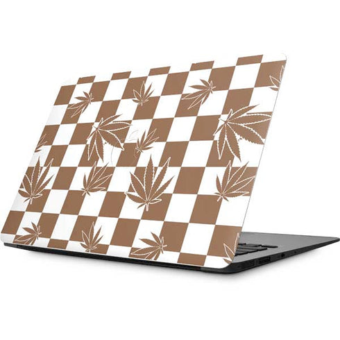 Marijuana Brown Checkered Apple MacBook Skin