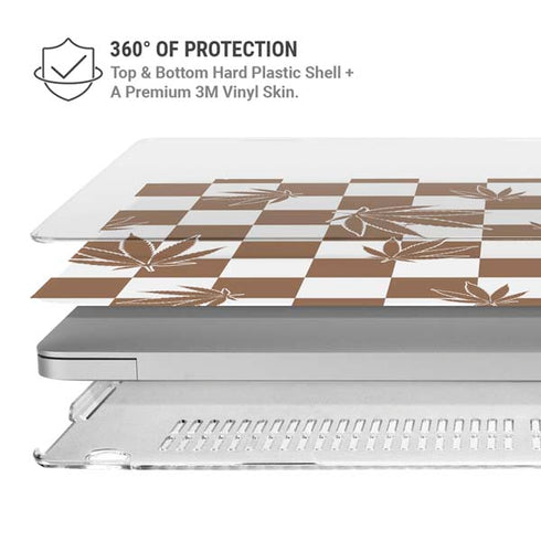 Marijuana Brown Checkered MacBook Air 13in M1 (2021) Case plus Skin