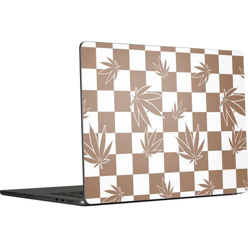 Marijuana Brown Checkered MacBook Air 15 in (2023) Skin