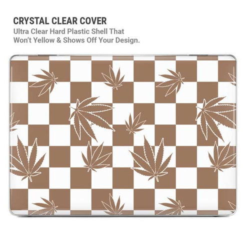 Marijuana Brown Checkered MacBook Air 15in (2023-2025) Case plus Skin