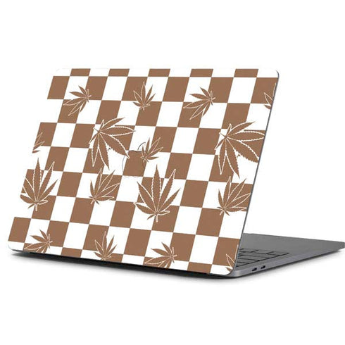 Marijuana Brown Checkered Apple MacBook Pro 13-inch Skin