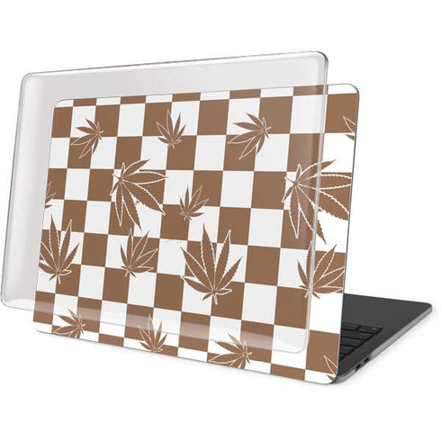 Marijuana Brown Checkered MacBook Pro 13in (2020) Case plus Skin