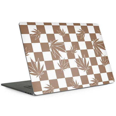 Marijuana Brown Checkered Apple MacBook Pro 15-inch Skin