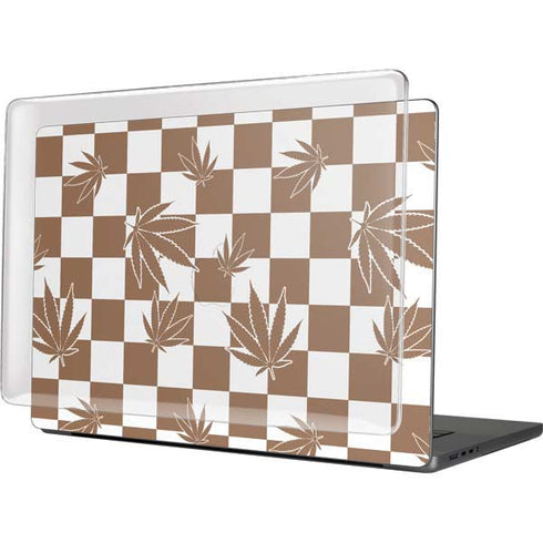 Marijuana Brown Checkered MacBook Pro 16in (2021-25) Case plus Skin