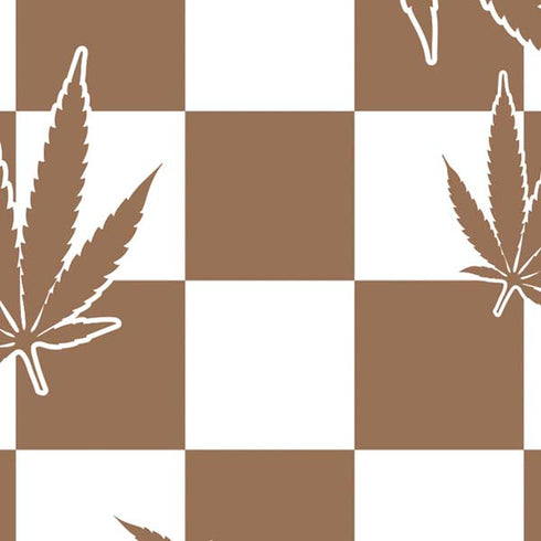 Marijuana Brown Checkered Moto E5 Play Skin