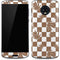 Marijuana Brown Checkered Moto G6 Skin