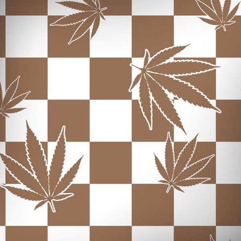 Marijuana Brown Checkered Moto G6 Skin