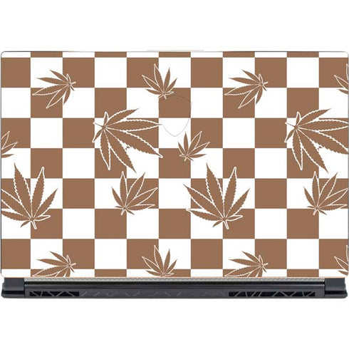 Marijuana Brown Checkered MSI GS65 Stealth Laptop Skin