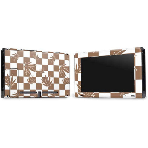 Marijuana Brown Checkered Nintendo Switch Bundle Skin