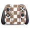 Marijuana Brown Checkered Nintendo Switch (2017-2021) Joy-Con Controller Skin