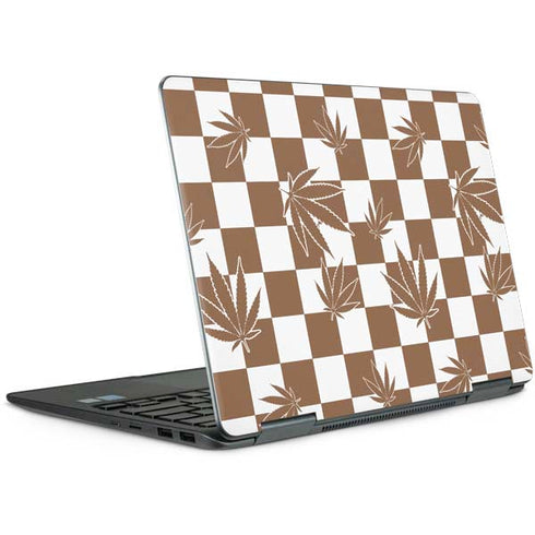 Marijuana Brown Checkered Notebook 9 Pro 13in (2017) Skin