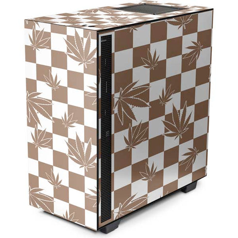 Marijuana Brown Checkered NZXT H510 Compact ATX Mid-Tower Case Skin
