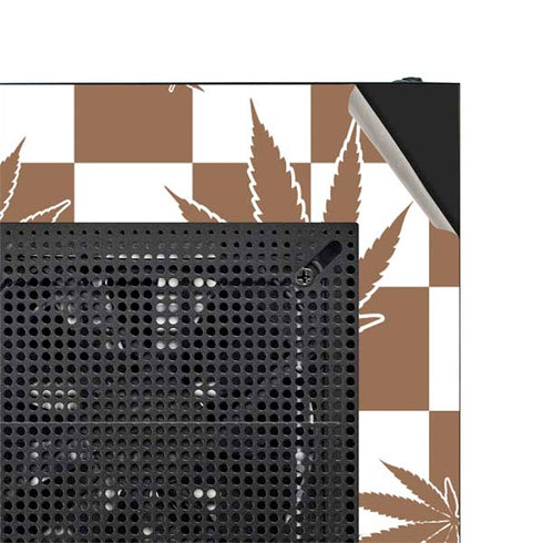 Marijuana Brown Checkered NZXT H510 Compact ATX Mid-Tower Case Skin