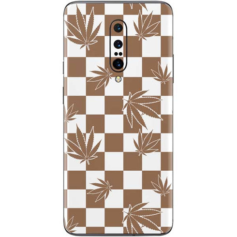 Marijuana Brown Checkered OnePlus 7 Pro Skin