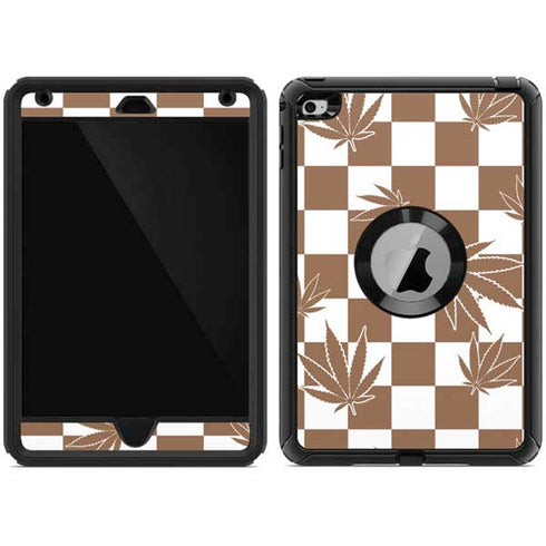 Marijuana Brown Checkered Otterbox Defender iPad Skin