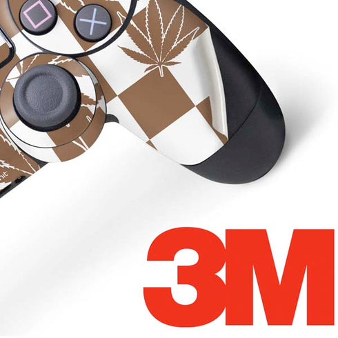 Marijuana Brown Checkered PS4 Controller Skin