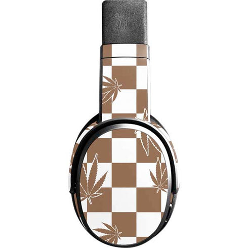 Marijuana Brown Checkered Skullcandy Crusher Wireless Skin