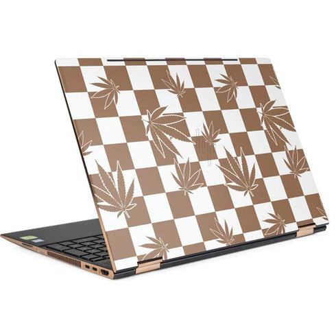 Marijuana Brown Checkered HP Spectre Skin