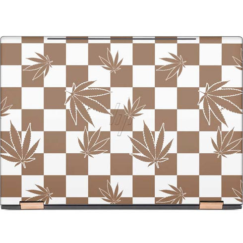 Marijuana Brown Checkered HP Spectre Skin