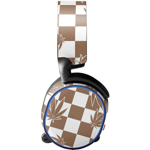 Marijuana Brown Checkered SteelSeries Arctis 5 Skin