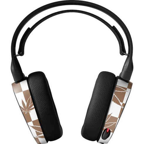 Marijuana Brown Checkered SteelSeries Arctis 5 Skin