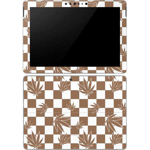 Marijuana Brown Checkered Surface Go Skin