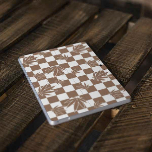 Marijuana Brown Checkered Surface Go Skin