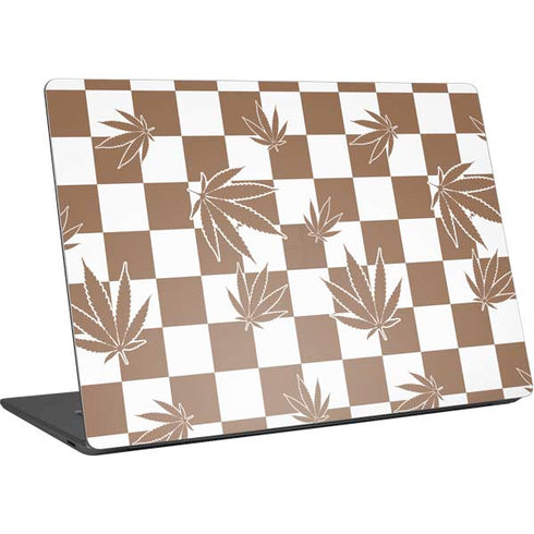 Marijuana Brown Checkered Surface Laptop 4 15in Skin