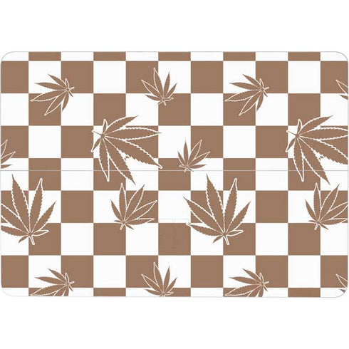 Marijuana Brown Checkered Surface Laptop Studio Skin