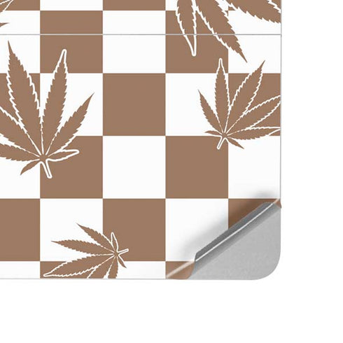 Marijuana Brown Checkered Surface Laptop Studio Skin