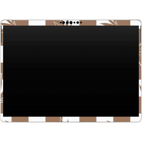 Marijuana Brown Checkered Surface Pro 8 Skin