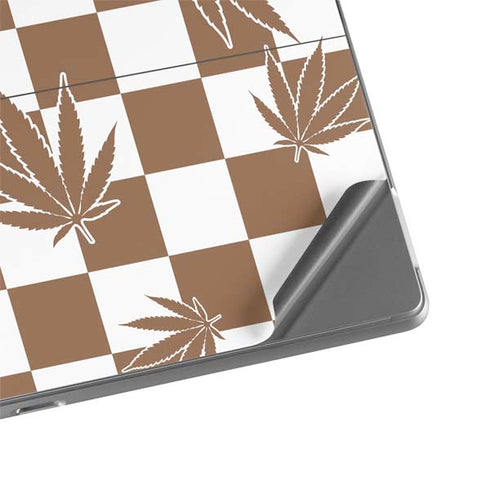 Marijuana Brown Checkered Surface Pro 8 Skin