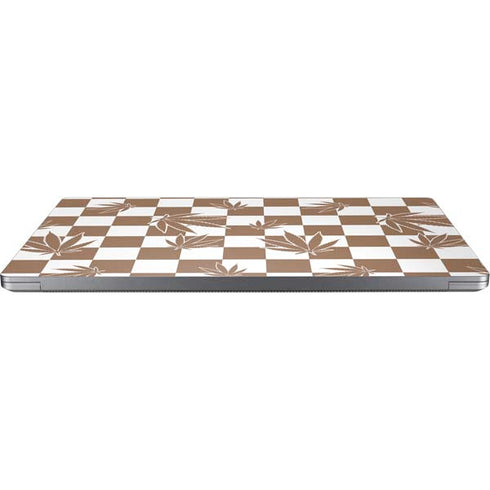 Marijuana Brown Checkered Universal Laptop 12in (9.8 x 6.8in) Skin