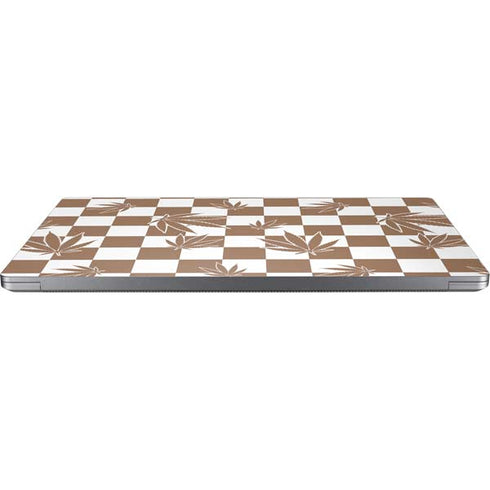 Marijuana Brown Checkered Universal Laptop 13in (10.6 x 7.6in) Skin