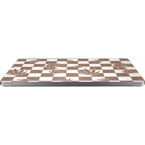 Marijuana Brown Checkered Universal Laptop 17in (13.8 x 10in) Skin