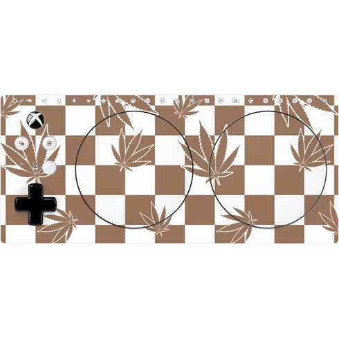 Marijuana Brown Checkered Xbox Adaptive Controller Skin