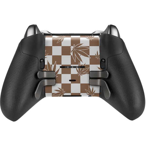 Marijuana Brown Checkered Xbox Elite Wireless Controller Series 2 Skin