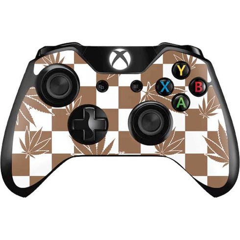 Marijuana Brown Checkered Xbox One Controller Skin