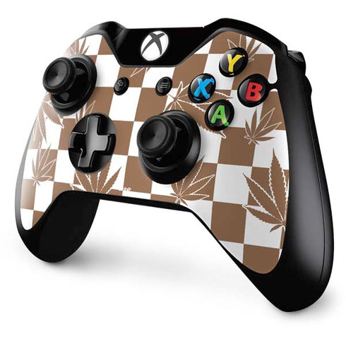 Marijuana Brown Checkered Xbox One Controller Skin