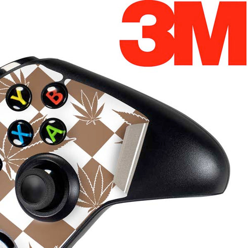 Marijuana Brown Checkered Xbox One Controller Skin