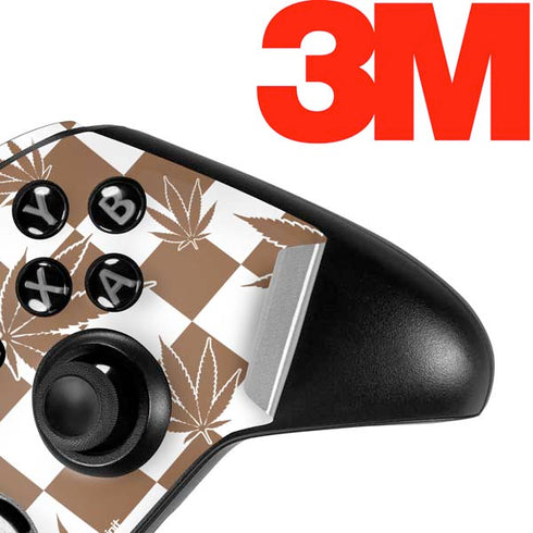 Marijuana Brown Checkered Xbox One Elite Controller Skin