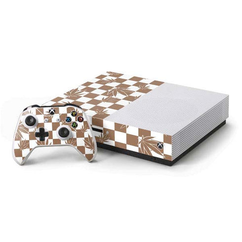 Marijuana Brown Checkered Xbox One Skins