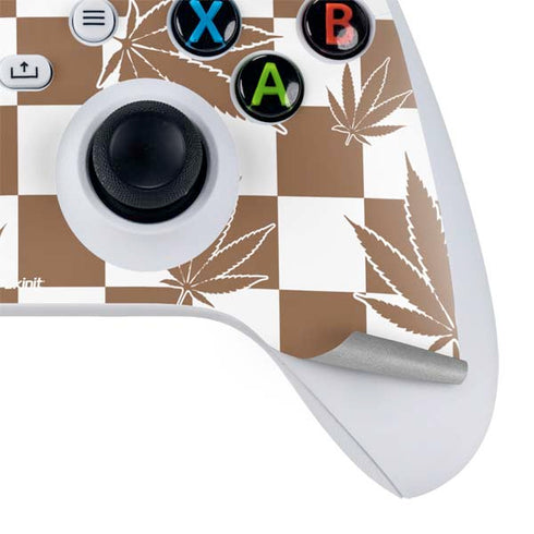 Marijuana Brown Checkered Xbox Series S Bundle Skin