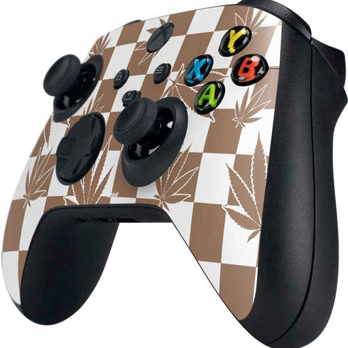Marijuana Brown Checkered Xbox Series X Controller Skin
