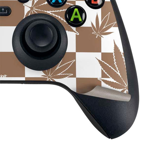 Marijuana Brown Checkered Xbox Series X Controller Skin