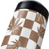Marijuana Brown Checkered Yeti Colster Can Insulator Skin