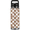 Marijuana Brown Checkered YETI Rambler 26oz Bottle Skin