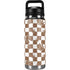 Marijuana Brown Checkered YETI Rambler 26oz Bottle Skin